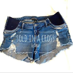 Indigo Blue Maternity Shorts